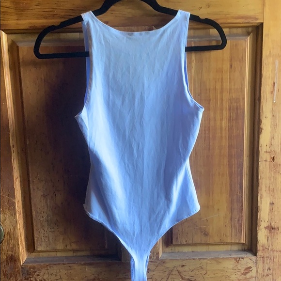Garage baby blue tie up bodysuit - Picture 2 of 3